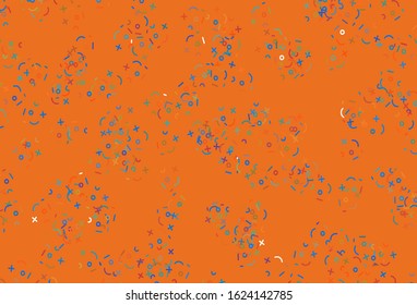 Light Multicolor vector layout with algebra elements. Blurred design in simple style with collection of numerals. Smart design for university advert.