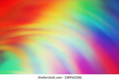 Light Multicolor vector layout with bent lines. A completely new colorful illustration in simple style. Template for cell phone screens.