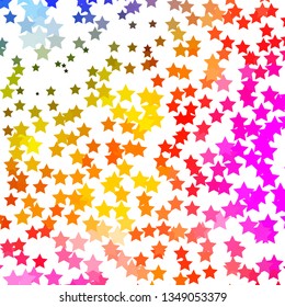 Light Multicolor vector layout with bright stars. Modern geometric abstract illustration with stars. Pattern for websites, landing pages.