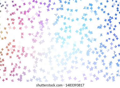 Light Multicolor vector layout with bright stars. Blurred decorative design in simple style with stars. Pattern for astrology websites.