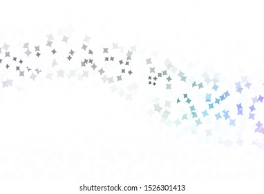 Light Multicolor vector layout with bright stars. Modern geometrical abstract illustration with stars. Pattern for astronomy websites.