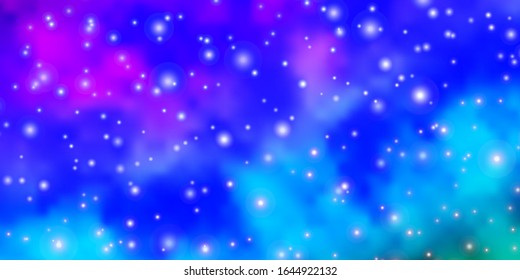 Light Multicolor vector layout with bright stars. Decorative illustration with stars on abstract template. Pattern for wrapping gifts.
