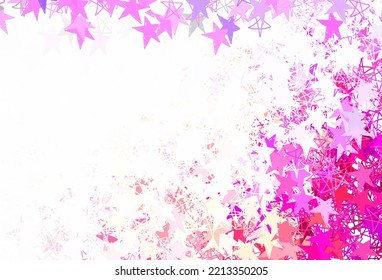 Light Multicolor vector layout with bright stars. Stars on blurred abstract background with gradient. Smart design for your business advert.