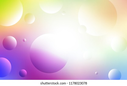 Light Multicolor vector layout with circle shapes. Modern abstract illustration with colorful water drops. Completely new template for your brand book.