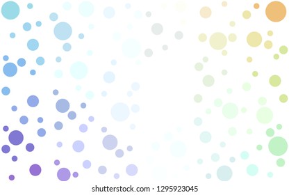 Light Multicolor vector  layout with circle shapes. Beautiful colored illustration with blurred circles in nature style. Pattern for beautiful websites.