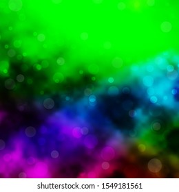 Light Multicolor vector layout with circle shapes. Colorful illustration with gradient dots in nature style. New template for a brand book.