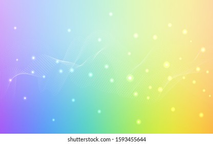 Light Multicolor vector layout with circle shapes. Blurred decorative design in abstract style with bubbles. The pattern can be used for ads, leaflets of liquid.