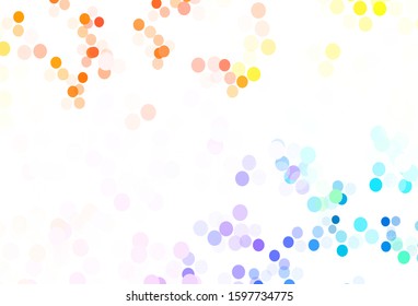 Light Multicolor vector layout with circle shapes. Modern abstract illustration with colorful water drops. Design for your business advert.