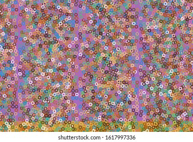 Light Multicolor vector layout with circle shapes. Blurred bubbles on abstract background with colorful gradient. Design for your business advert.