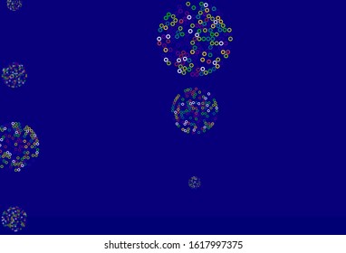 Light Multicolor vector layout with circle shapes. Beautiful colored illustration with blurred circles in nature style. Design for your business advert.