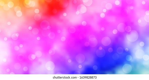 Light Multicolor vector layout with circle shapes. Illustration with set of shining colorful abstract spheres. Pattern for wallpapers, curtains.