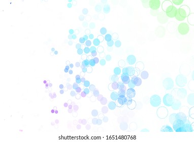 Light Multicolor vector layout with circle shapes. Abstract illustration with colored bubbles in nature style. Pattern for ads, leaflets.