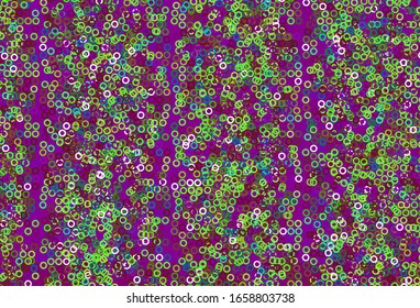 Light Multicolor vector layout with circle shapes. Blurred bubbles on abstract background with colorful gradient. Design for your business advert.