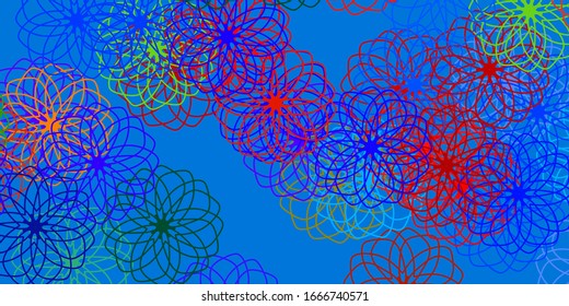 Light Multicolor vector layout with circle shapes. Abstract colorful disks on simple gradient background. Design for your commercials.