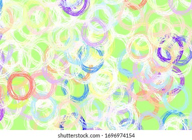 Light Multicolor vector layout with circle shapes. Illustration with set of shining colorful abstract circles. Pattern for futuristic ad, booklets.