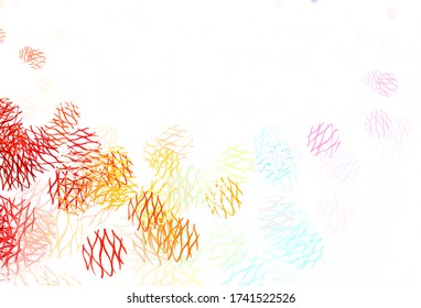 Light Multicolor vector layout with circle shapes. Glitter abstract illustration with colorful dots, lines. New template for your brand book.
