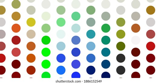 Light multicolor vector layout with circle shapes. Abstract colorful disks on simple gradient background. New template for a brand book.