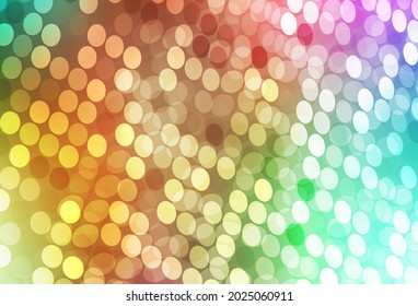 Light Multicolor vector layout with circle shapes. Beautiful colored illustration with blurred circles in nature style. Pattern for textures of wallpapers.