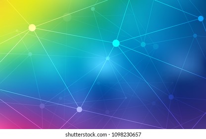 Light Multicolor vector layout with circles, lines. Illustration with set of colorful abstract circles and lines. Beautiful design for your business advert.