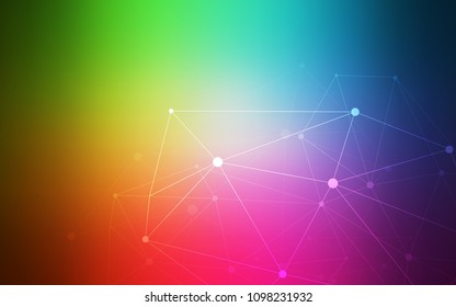 Light Multicolor vector layout with circles, lines. Modern abstract colorful illustration with spheres and lines. Pattern can be used for beautiful websites.