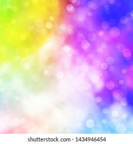 Light Multicolor vector layout with circles. Abstract decorative design in gradient style with bubbles. Pattern for wallpapers, curtains.