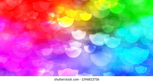 Light Multicolor vector layout with circles. Abstract illustration with colorful spots in nature style. Pattern for business ads.