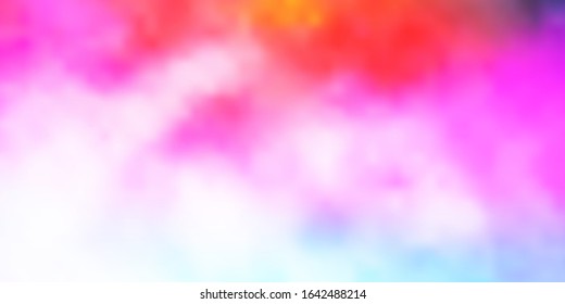 Light Multicolor vector layout with cloudscape. Colorful illustration with abstract gradient clouds. Template for landing pages.