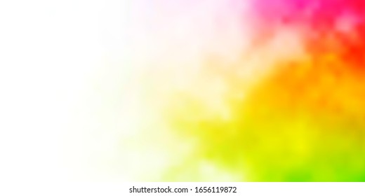 Light Multicolor vector layout with cloudscape. Abstract illustration with colorful gradient clouds. Template for landing pages.
