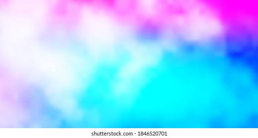 Light Multicolor vector layout with cloudscape. Abstract colorful clouds on gradient illustration. Template for websites.