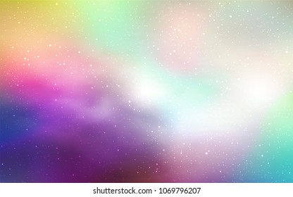 Light Multicolor vector layout with cosmic stars. Modern abstract illustration with Big Dipper stars. Smart design for your business advert.