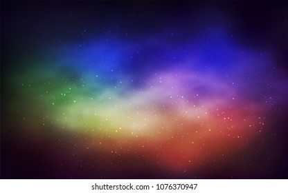Light Multicolor vector layout with cosmic stars. Glitter abstract illustration with colorful cosmic stars. Smart design for your business advert.