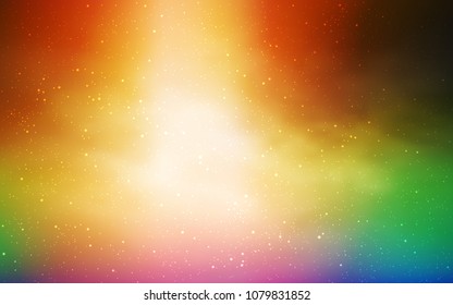 Light Multicolor vector layout with cosmic stars. Modern abstract illustration with Big Dipper stars. Best design for your ad, poster, banner.