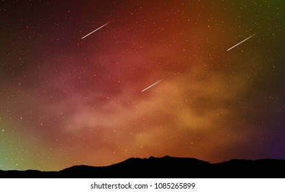 Light Multicolor vector layout with cosmic stars. Glitter abstract illustration with colorful cosmic stars. Best design for your ad, poster, banner.