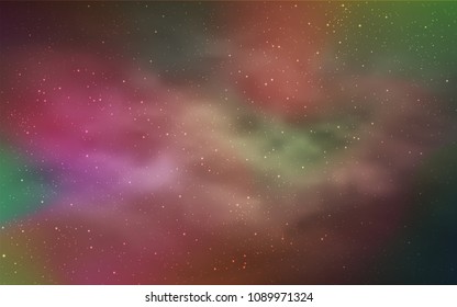 Light Multicolor vector layout with cosmic stars. Space stars on blurred abstract background with gradient. Best design for your ad, poster, banner.