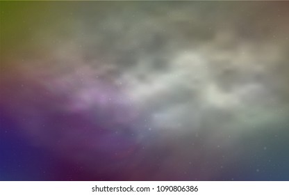 Light Multicolor vector layout with cosmic stars. Blurred decorative design in simple style with galaxy stars. Smart design for your business advert.
