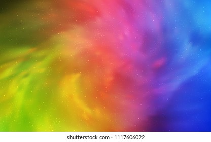 Light Multicolor vector layout with cosmic stars. Modern abstract illustration with Big Dipper stars. Pattern for astronomy websites.