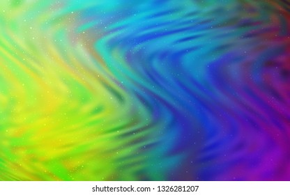 Light Multicolor vector layout with cosmic stars. Blurred decorative design in simple style with galaxy stars. Pattern for futuristic ad, booklets.