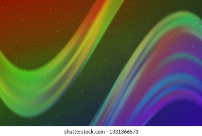 Light Multicolor vector layout with cosmic stars. Space stars on blurred abstract background with gradient. Pattern for futuristic ad, booklets.