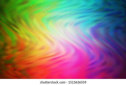 Light Multicolor vector layout with cosmic stars. Space stars on blurred abstract background with gradient. Smart design for your business advert.