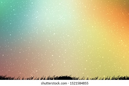 Light Multicolor vector layout with cosmic stars. Shining illustration with sky stars on abstract template. Smart design for your business advert.