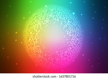 Light Multicolor vector layout with cosmic stars. Modern abstract illustration with Big Dipper stars. Smart design for your business advert.