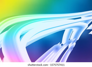 Light Multicolor vector layout with curved lines. An elegant bright illustration with gradient. Abstract style for your business design.