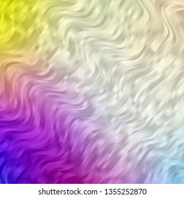 Light Multicolor vector layout with curves. Bright sample with colorful bent lines, shapes. Best design for your ad, poster, banner.