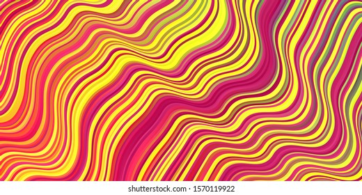 Light Multicolor vector layout with curves. Colorful geometric sample with gradient curves.  Pattern for ads, commercials.