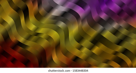 Light Multicolor vector layout with curves. Colorful illustration with curved lines. Pattern for commercials, ads.