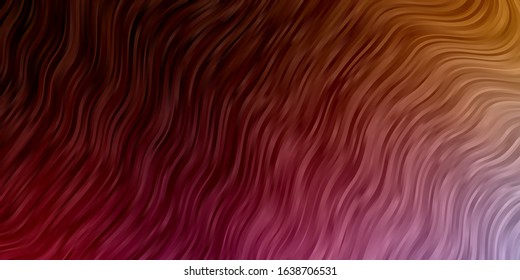 Light Multicolor vector layout with curves. Illustration in abstract style with gradient curved.  Pattern for booklets, leaflets.