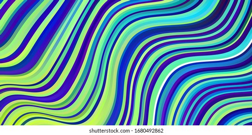 Light Multicolor vector layout with curves. Brand new colorful illustration with bent lines. Pattern for booklets, leaflets.