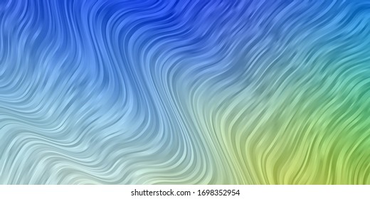 Light Multicolor vector layout with curves. Colorful illustration in abstract style with bent lines. Template for cellphones.
