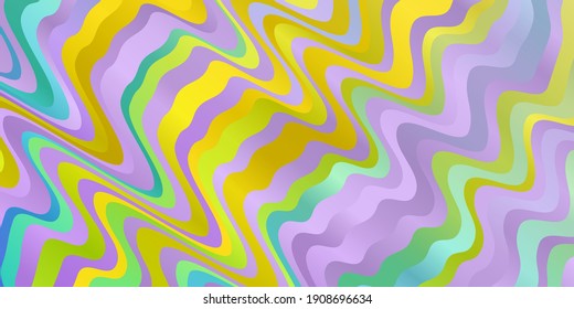Diseño vectorial de color Multicolor claro con curvas. Ilustración abstracta con arcos de gradiente. Mejor diseño para afiches, banners.
