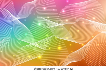 Light Multicolor vector layout with festival confetti. Blurred decorative design in anniversary style with confetti. The pattern can be used for birthday gifts, congratulations.